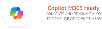 The myConsent app can be used to obtain consent for the use of Copilot M365.